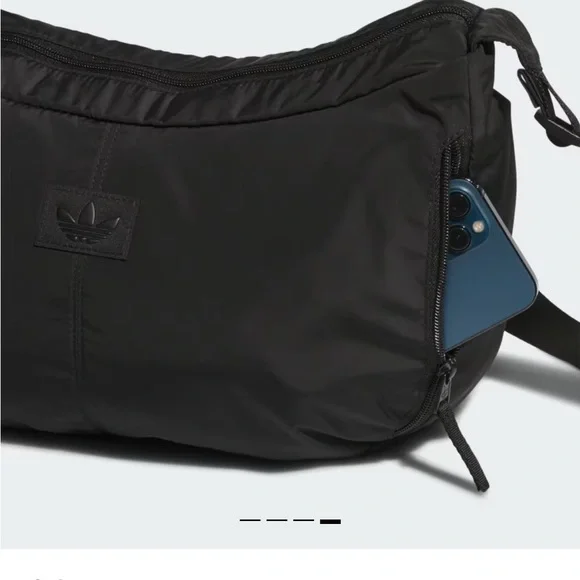 Adidas Black Nylon Crossbody Bag nwt - Picture 2 of 8